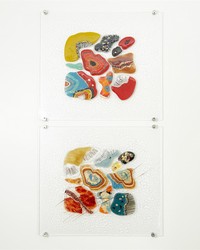 Fused Glass Wall Panel Warm by  Novel 