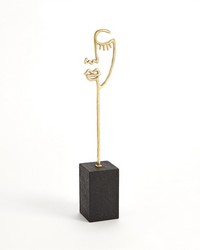 Scribble Sculpture Mother Polished Brass by   