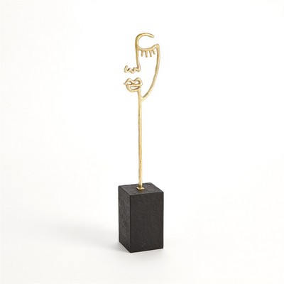 Global Views Scribble Sculpture Mother Polished Brass in New 2022 7.80654 Brass 