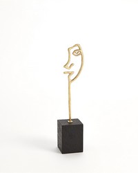 Scribble Sculpture Son Polished Brass by   