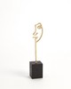 Global Views Scribble Sculpture Son Polished Brass