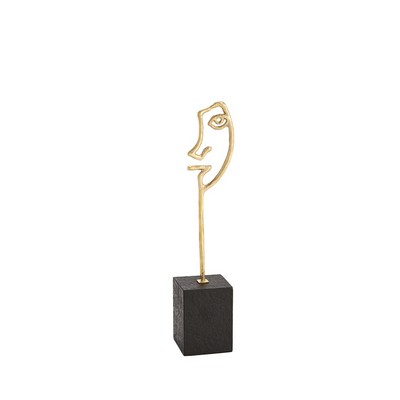 Global Views Scribble Sculpture Daughter Polished Brass in New 2022 7.80657 Brass 
