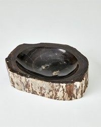 Petrified Bowl Black Brown by   