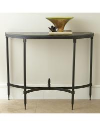 Fluted Iron Collection Console with Granite by   