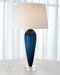 Teardrop Glass Lamp Blue by   