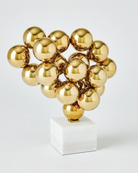 Sphere Sculpture Brass by   
