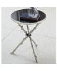 Global Views Twig Table Nickel/Black Granite