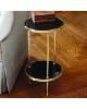 Global Views Petite 2 Tiered Table Antique Brass