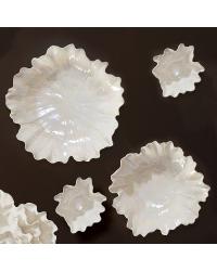 Carnation Platter Bowl Pearl White by   