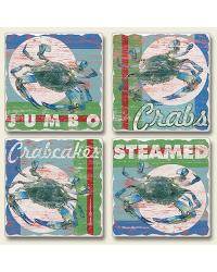 Jumbo Crabs Square Coaster Set by   