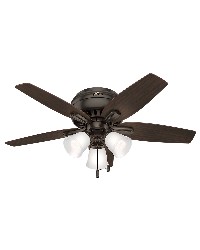 Newsome Low Profile with 3-Light Kit 42in Premier Bronze Fan by   