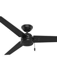 Cassius 52 Inch Black Ceiling Fan Damp by   