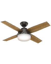 Dempsey with Light 44in Noble Bronze Fan by   