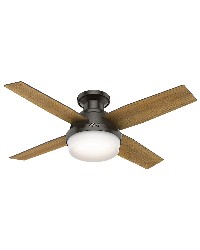 Dempsey Low Profile with Light 44in Noble Bronze Fan by   