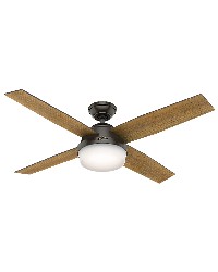 Dempsey with Light 52in Noble Bronze Fan by   