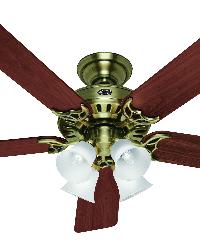 Studio Antique Brass Ceiling Fan by   