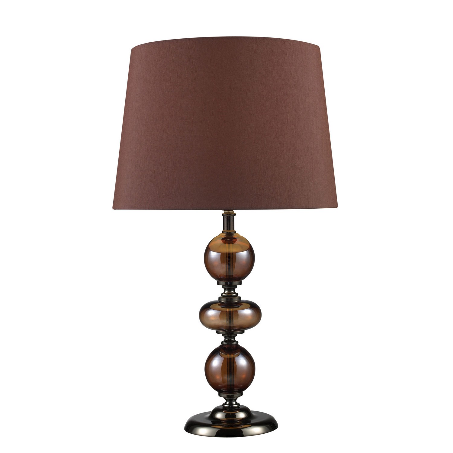 Dravos Table Lamp In Bronze And Coffee Plating With Chocolate Shade Lamps
