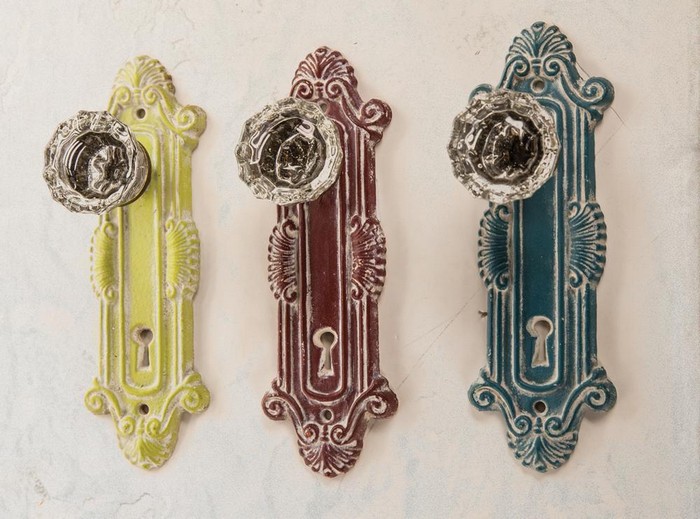 Crystal Door Knob Wall Hook Asst Set Accessories