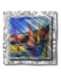 Sunset Sailboats by   