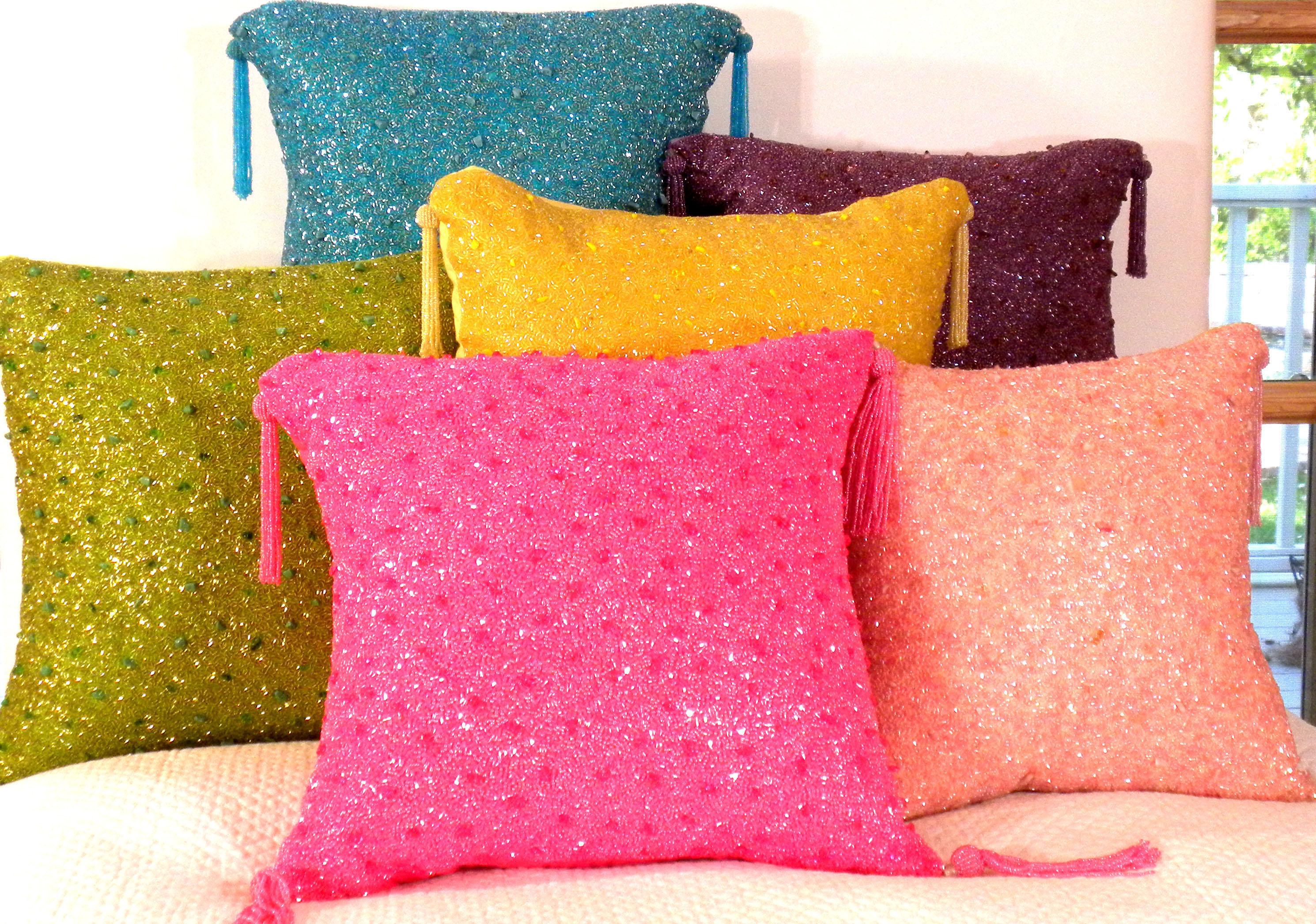 Completely Beaded Pillow Bedding