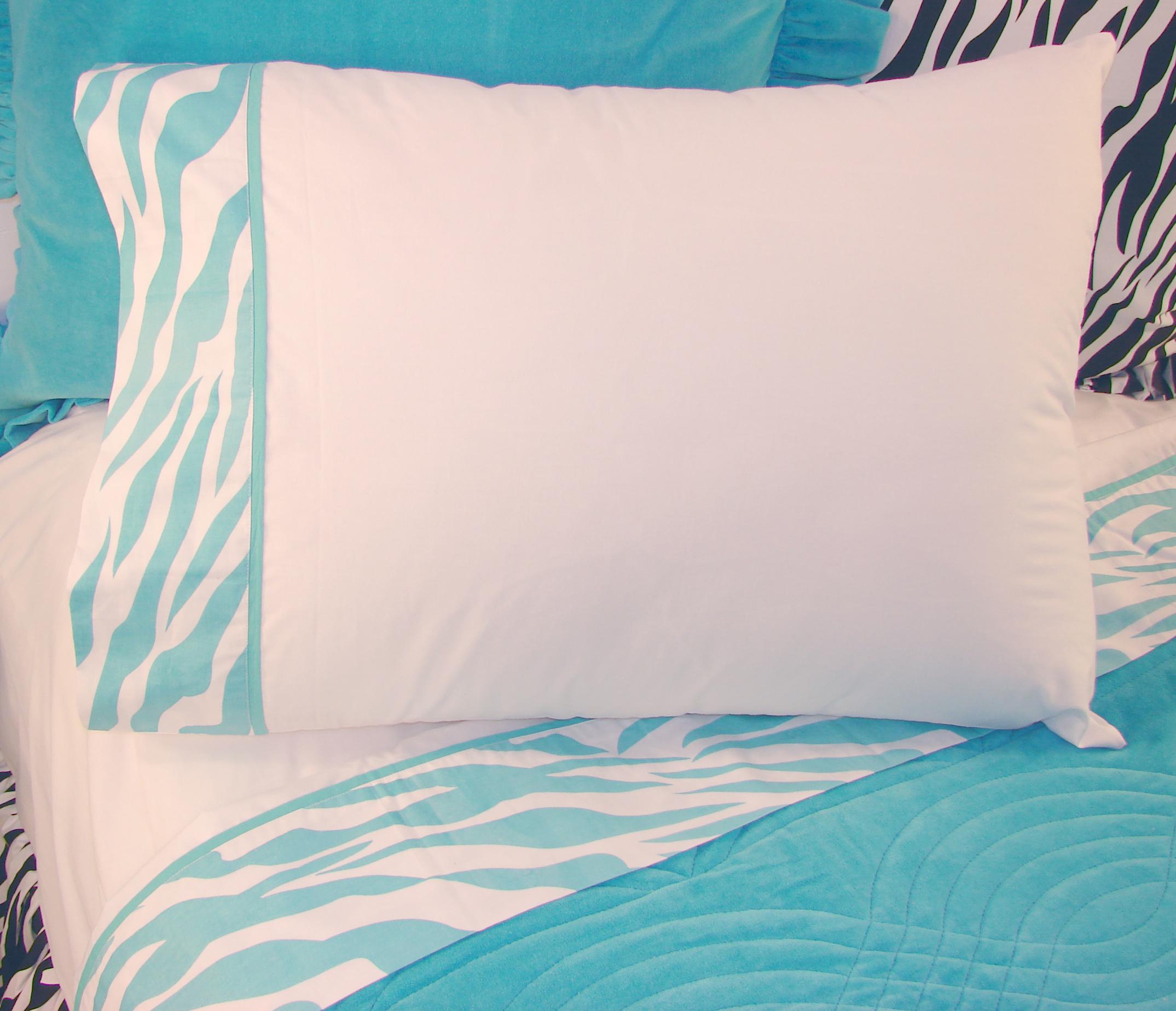 Turquoise Zebra Queen Sheet Set Bedding