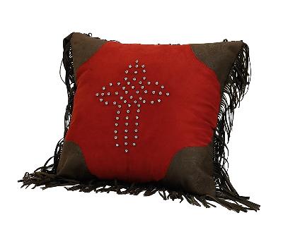homemax imports,red rodeo collection,western bedding,cabin bedding,rustic bedding,designer bedding,discount bedding,comforter sets,luxury bedding,bedding,cheap bedding,bedding sets,bed linens,bedding collections Studded Cross Pillow