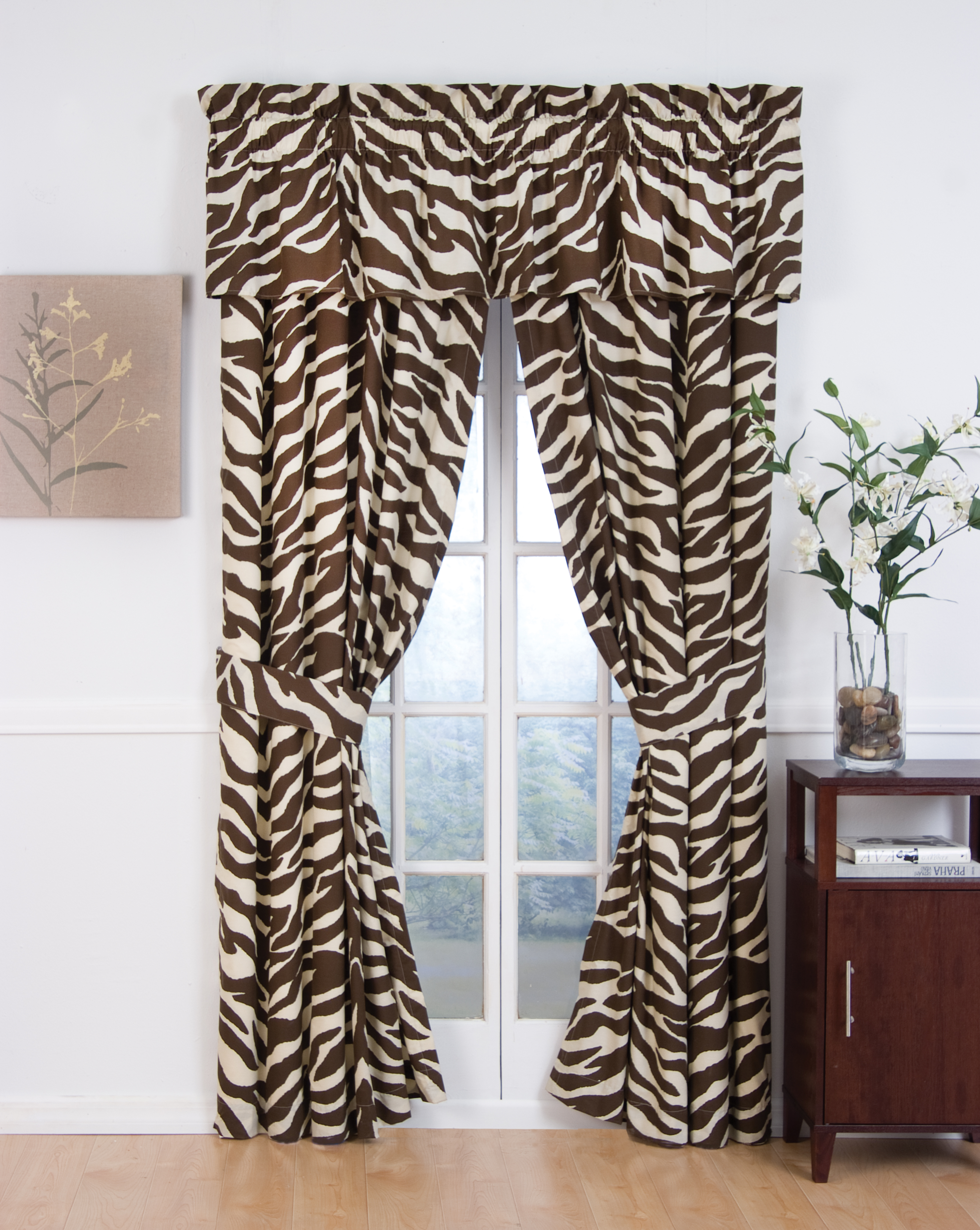 Brown Zebra Curtain Panels 2 Panels Bedding