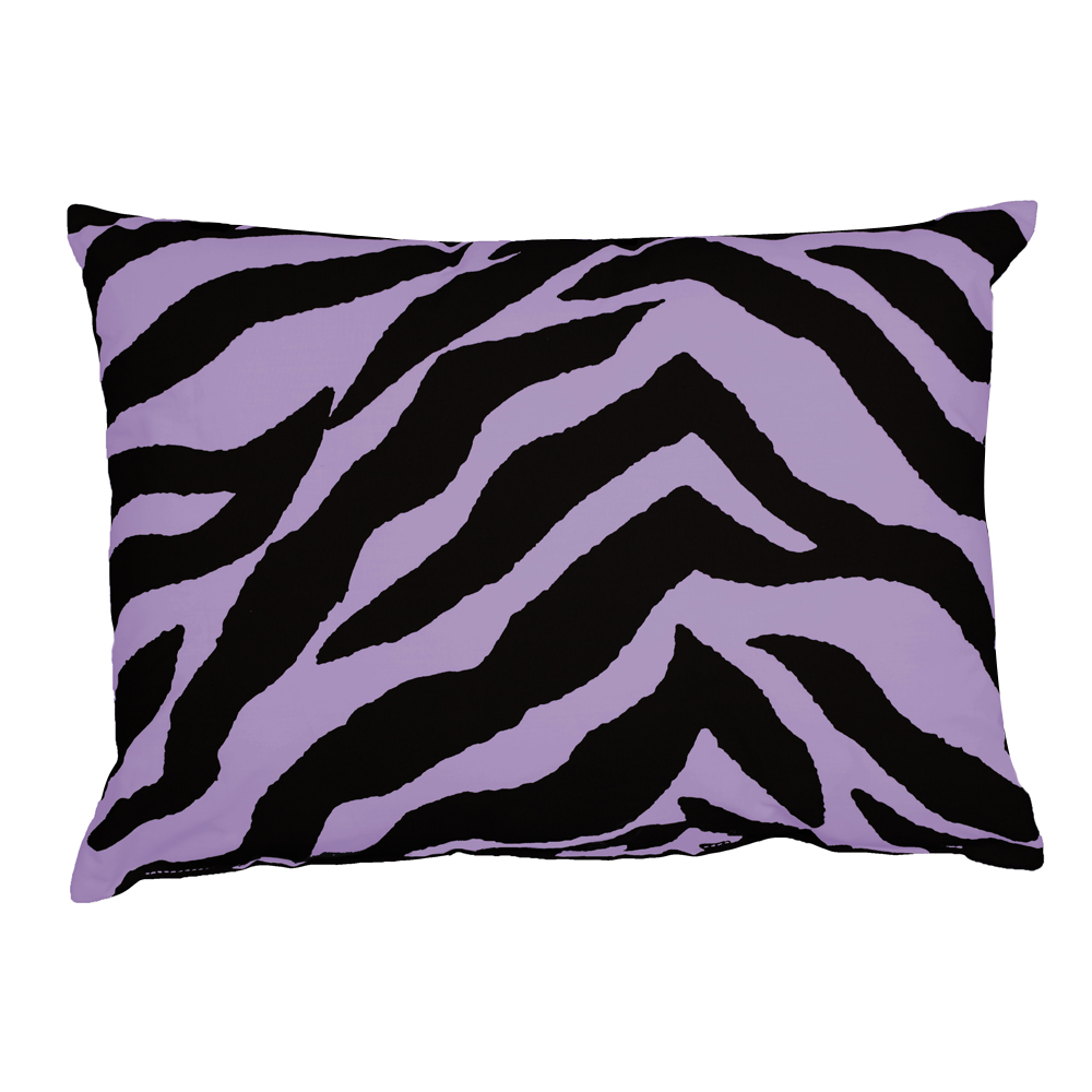 Lavender Zebra Print Oblong Pillow Bedding