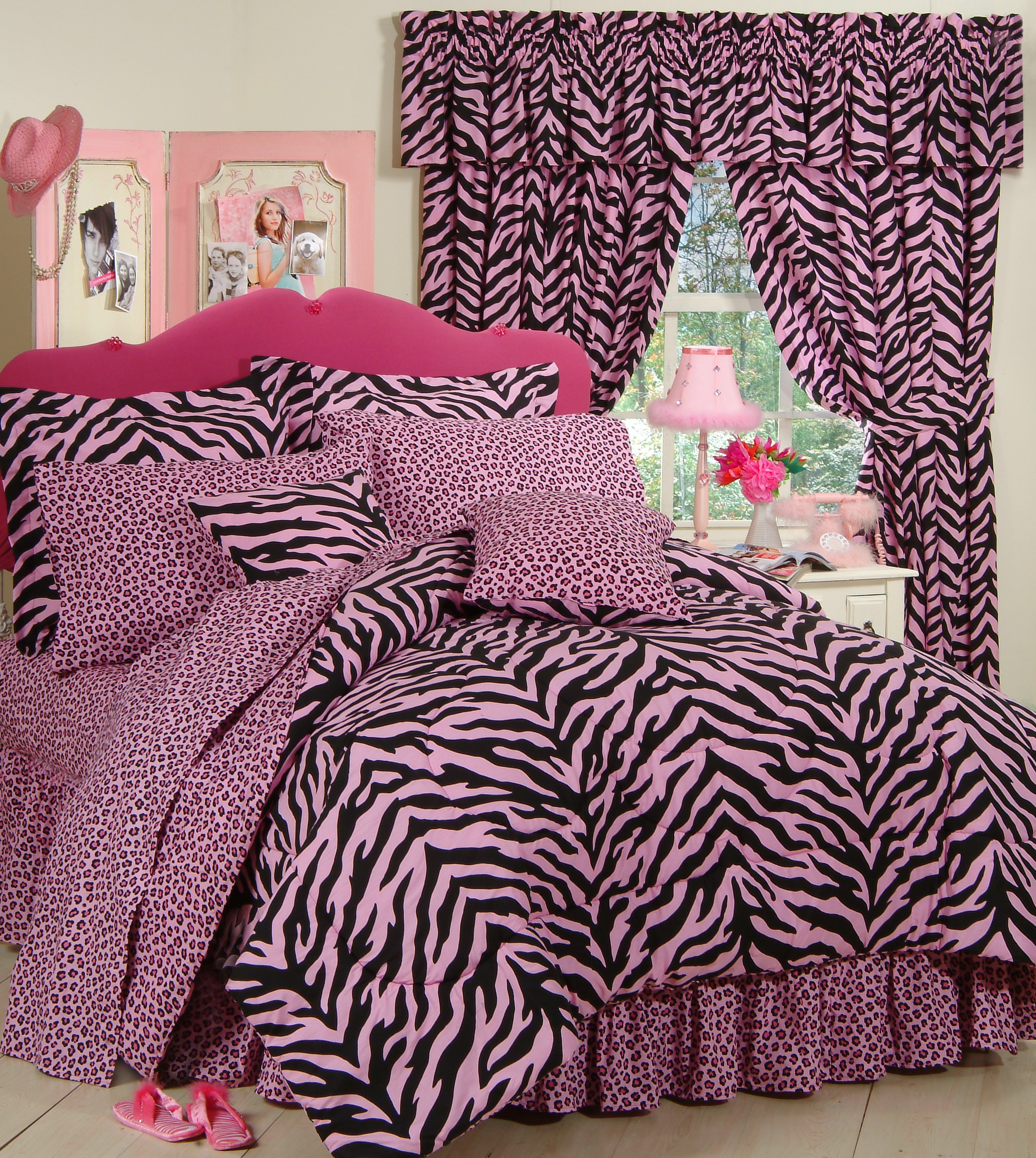 Pink Zebra Print Bedding Set Bedding