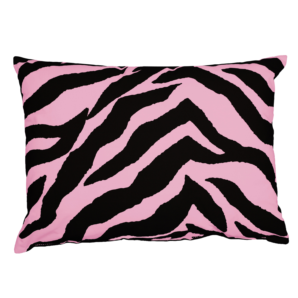 Pink Zebra Print Square Pillow Bedding