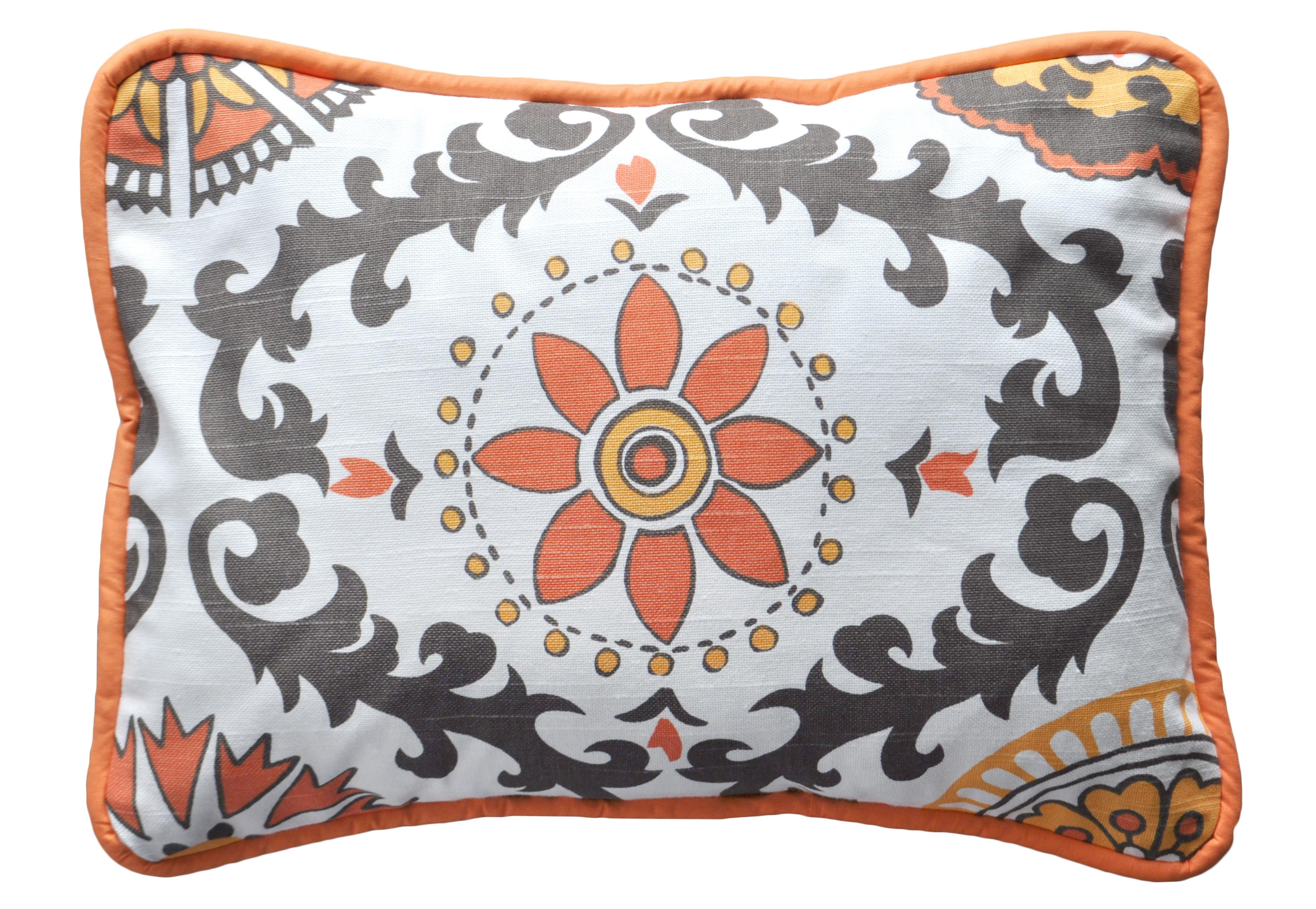 Ragamuffin Tangerine Throw Pillow Bedding