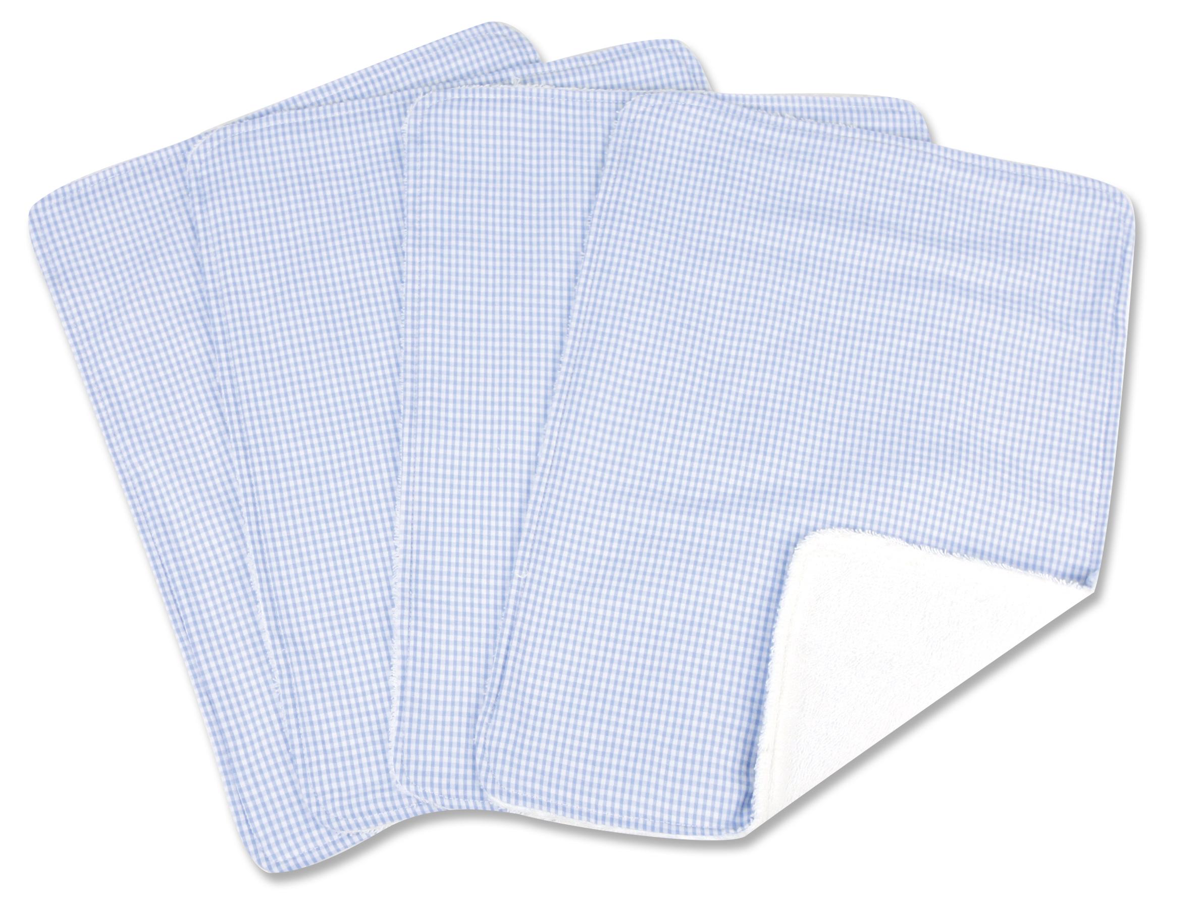 4 Pack Burp Gingham Seersucker Blue Bedding