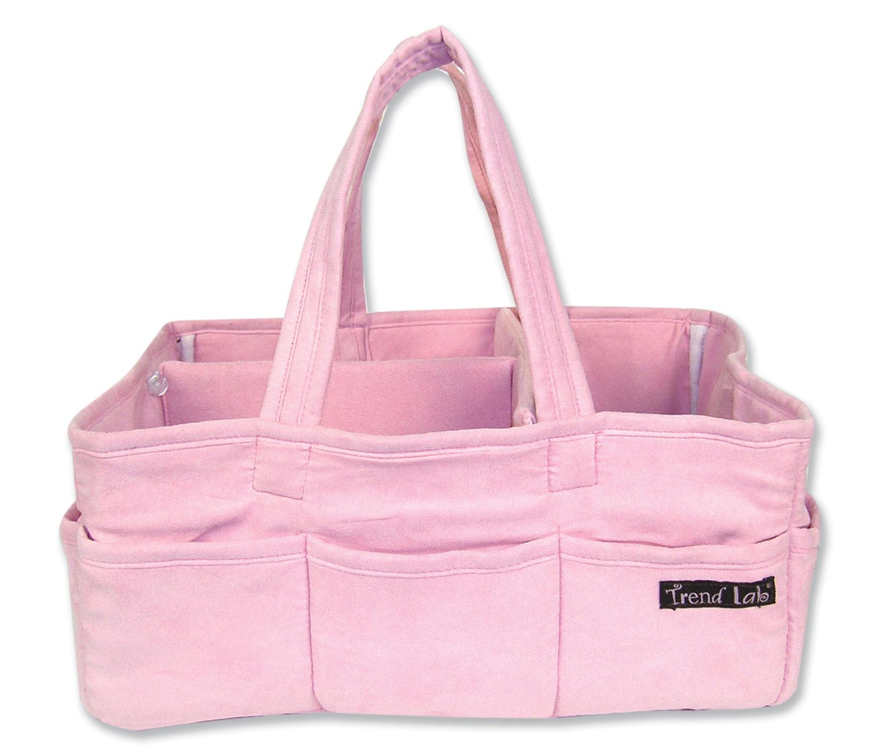 Pink Suede Storage Caddy Bedding