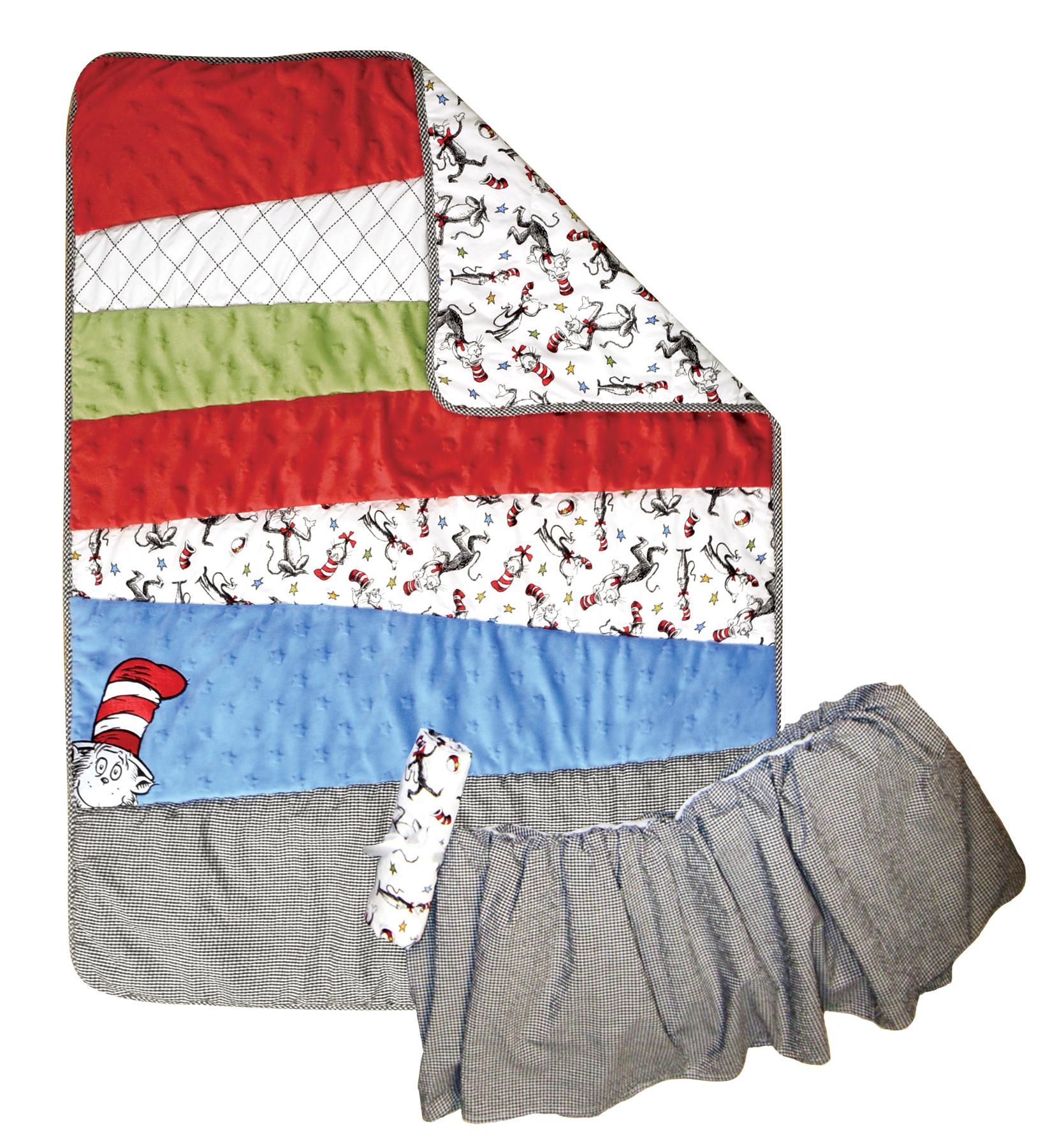 Dr Seuss Cat In The Hat 3 Piece Crib Bedding Set Bedding