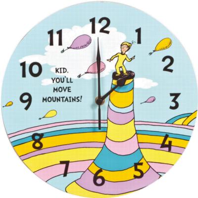 kids clocks baby room Dr. Seuss Kid You Ll Move Mountains Wall Clock Dr. Seuss Kid You ll Move Mountains Wall Clock
