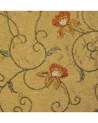 Catania Silks Vine and Roses Camel Fabric