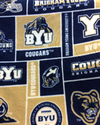 Foust Textiles Inc Brigham Young Cougars Block Fleece Fabric
