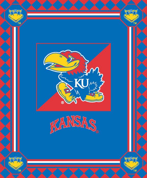 Kansas Jayhawks Fleece Panel Sports Decor