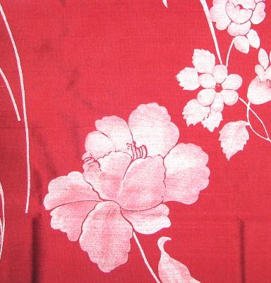Bisio Red in Beacon Hill - Bisio - Piccolo - Trophy Red Multipurpose Dupioni  Blend Medium Print Floral  Large Print Floral  Dupioni Silk  Floral Silk   Fabric