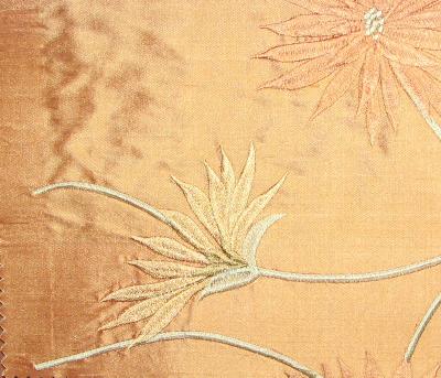 Isadora Copper in Isadora - Waldorf Orange Silk Medium Print Floral  Floral Silk   Fabric