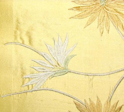 Isadora Gold in Isadora - Waldorf Yellow Silk Medium Print Floral  Floral Silk   Fabric