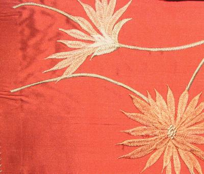 Isadora Wine in Isadora - Waldorf Red Silk Medium Print Floral  Floral Silk   Fabric