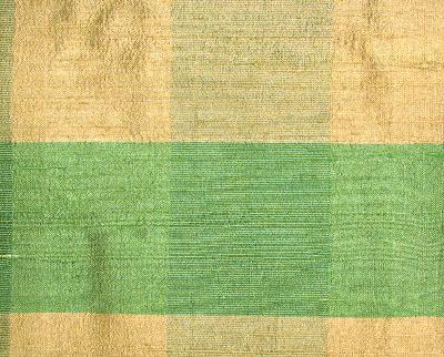 Nikko Bayleaf in Mohini - Nikko Green Silk Plaid and Tartan Plaid and Check Silk   Fabric