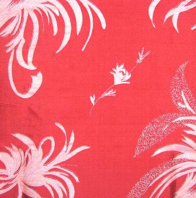 Trophy Red in Beacon Hill - Bisio - Piccolo - Trophy Red Dupioni  Blend Leaves and Trees  Floral Silk  Dupioni Silk   Fabric