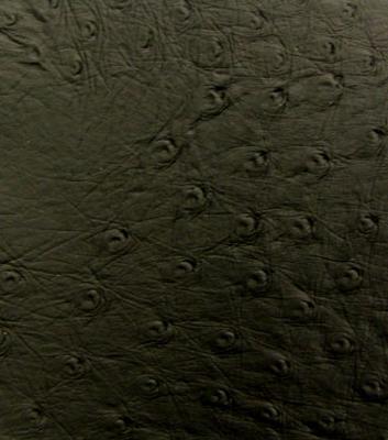 Ostrich Black in Budget Faux Leather Black Upholstery PVC  Blend Discount  Budget Faux Leather  Animal Skin   Fabric