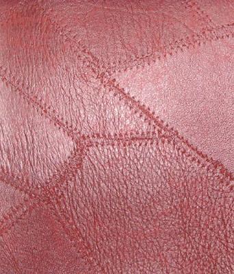 Patchwork Burgundy in Budget Faux Leather Red Upholstery Budget Faux Leather   Fabric