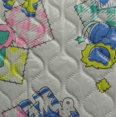 Quilted Animals Vinyl in Quilted Multi Polyester Cute Prints  Discount Vinyls  Fabric