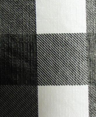 Tablecloth Chessmate Black in Tablecloth Fabric Black Large Scale Plaid  Plaid and Tartan Traditional Tablecloth  Fabric