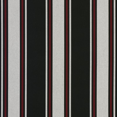 Sunbrella Sunbrella Awning 4989 0000 Hatteras Raven 46 in Sunbrella Awning Black Multipurpose Solution  Blend Stripes and Plaids Outdoor  Awning Material Striped  Patterned Sunbrella   Fabric