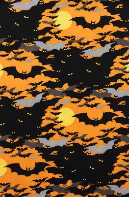 alexander henry,alexander henry fabric,halloween,halloween fabric,halloween fabrics,bats,bat fabric,bat halloween fabric,halloween fabric,quilting fabric,halloween quilting fabric,flying bats,flying bat fabric,flying bat quilting fabric,7455B,236856,Midnight Colony Orange